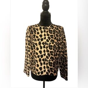 Zara Leopard Print Long Sleeve Top- sz S